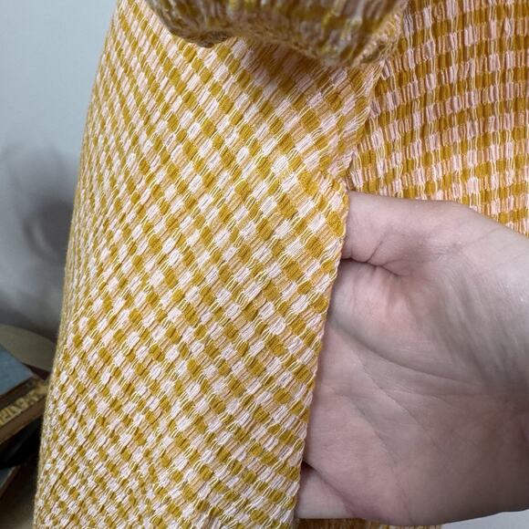 NWT Rhode Ginny Tie Front Gingham Midi Dress US 8 Retro Smocked Flattering - Picture 7 of 15